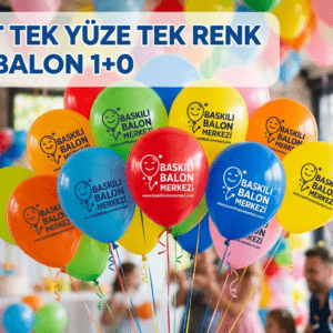 100 Adet Tek Yüze Tek Renk Baskılı Balon 1+0